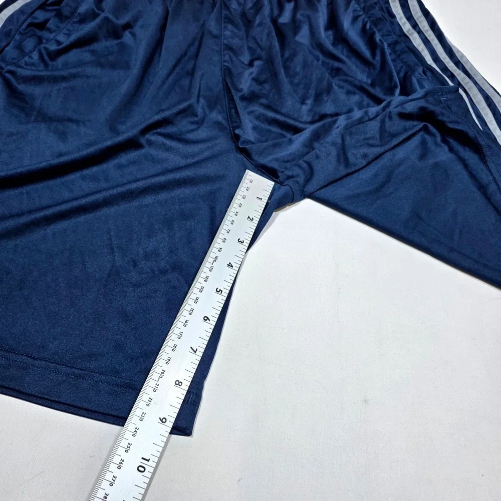 Adidas Climacool Basketball Shorts Mens XL Navy Blue 3 Stripe Athletic Workout